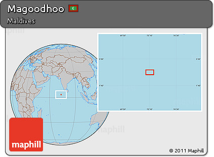 Gray Location Map of Magoodhoo