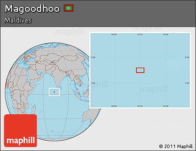 Gray Location Map of Magoodhoo