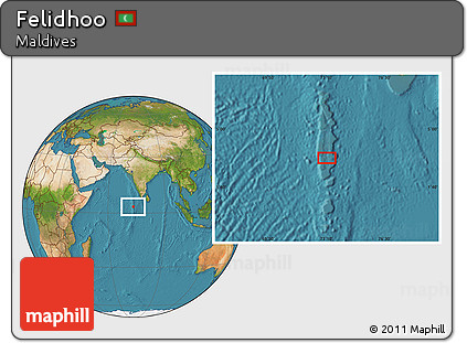 Satellite Location Map of Felidhoo
