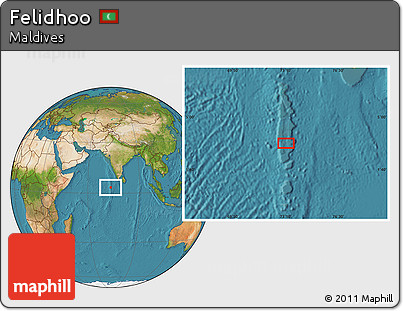 Satellite Location Map of Felidhoo