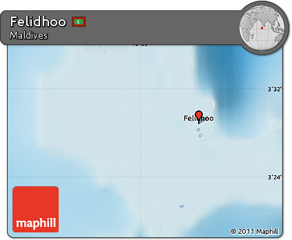 Shaded Relief Map of Felidhoo