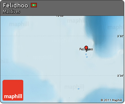Shaded Relief Map of Felidhoo