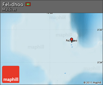 Shaded Relief Map of Felidhoo