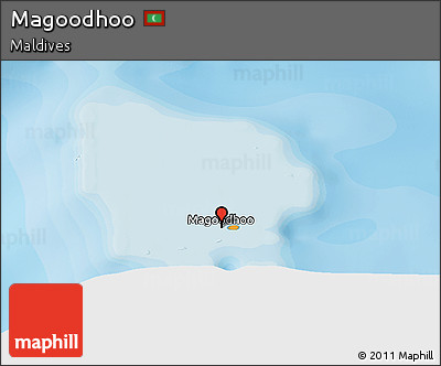 Political Panoramic Map of Magoodhoo