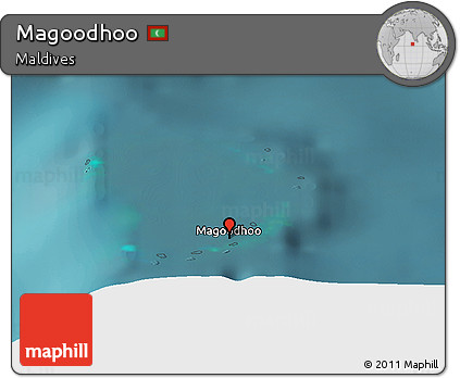 Satellite Panoramic Map of Magoodhoo