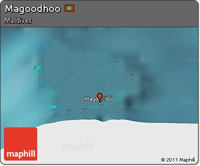 Satellite Panoramic Map of Magoodhoo