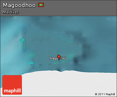 Satellite Panoramic Map of Magoodhoo