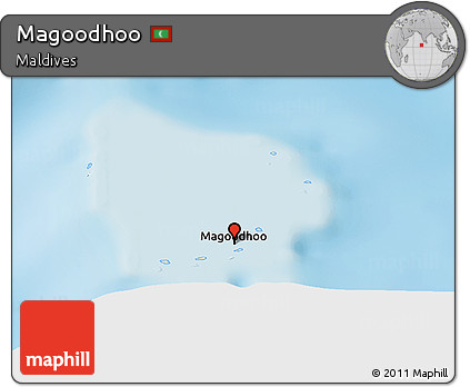 Shaded Relief Panoramic Map of Magoodhoo