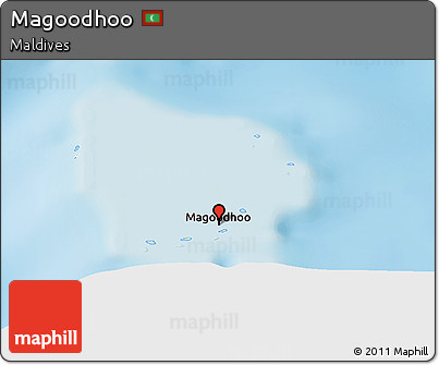 Shaded Relief Panoramic Map of Magoodhoo