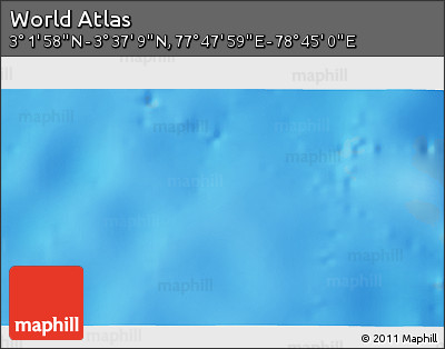 Shaded Relief 3D Map of the Area around 3° 19' 33" N, 78° 16' 30" E