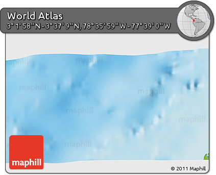 Physical 3D Map of the Area around 3° 19' 33" N, 78° 7' 30" W