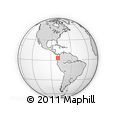 Outline Map of the Area around 3° 19' 33" N, 79° 49' 29" W, rectangular outline