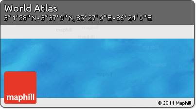 Physical Panoramic Map of the Area around 3° 19' 33" N, 85° 55' 30" E