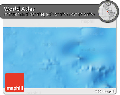 Physical 3D Map of the Area around 3° 19' 33" N, 85° 46' 30" W