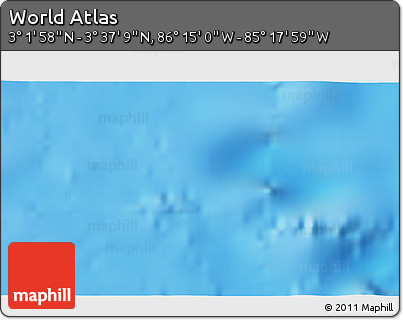 Physical 3D Map of the Area around 3° 19' 33" N, 85° 46' 30" W