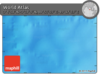 Physical Map of the Area around 3° 19' 33" N, 89° 19' 29" E