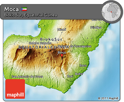 Physical 3D Map of Moca