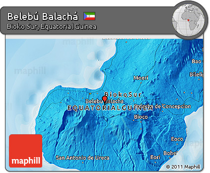Political 3D Map of Belebú Balachá