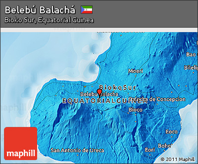 Political 3D Map of Belebú Balachá