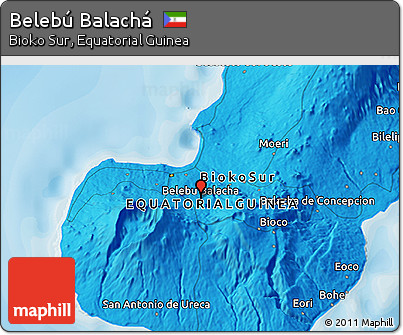 Political 3D Map of Belebú Balachá