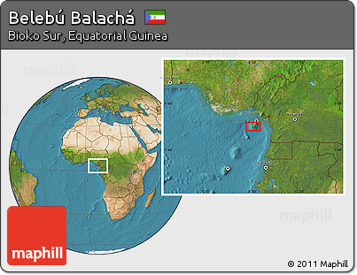 Satellite Location Map of Belebú Balachá