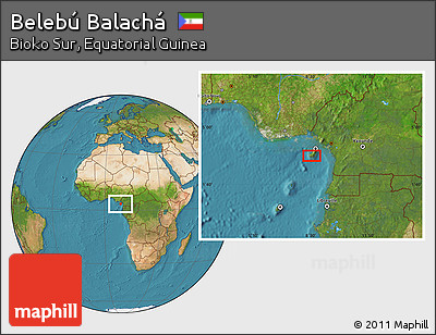 Satellite Location Map of Belebú Balachá