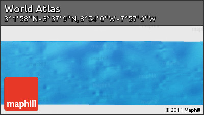 Physical Panoramic Map of the Area around 3° 19' 33" N, 8° 25' 30" W