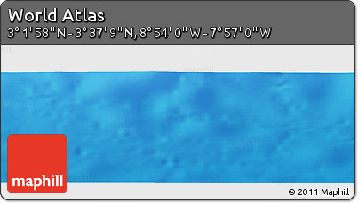 Physical Panoramic Map of the Area around 3° 19' 33" N, 8° 25' 30" W