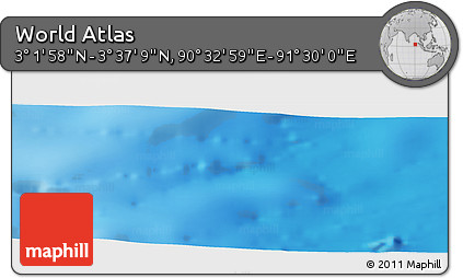 Physical Panoramic Map of the Area around 3° 19' 33" N, 91° 1' 30" E