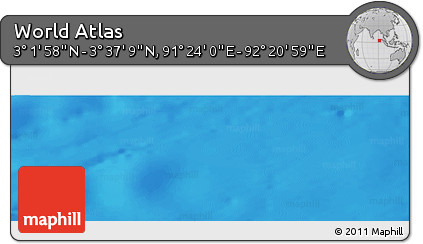 Physical Panoramic Map of the Area around 3° 19' 33" N, 91° 52' 30" E