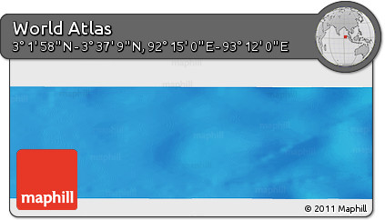 Physical Panoramic Map of the Area around 3° 19' 33" N, 92° 43' 29" E