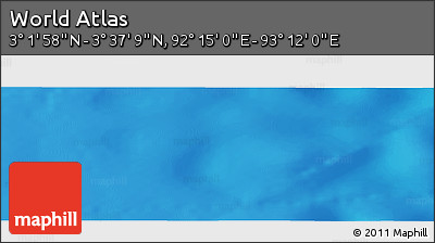 Physical Panoramic Map of the Area around 3° 19' 33" N, 92° 43' 29" E
