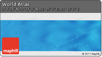 Physical Panoramic Map of the Area around 3° 19' 33" N, 92° 43' 29" E
