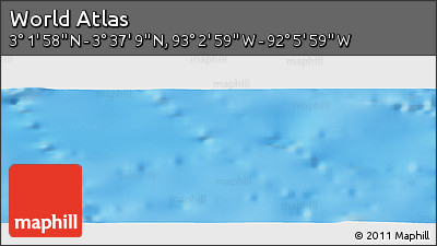 Physical Panoramic Map of the Area around 3° 19' 33" N, 92° 34' 29" W