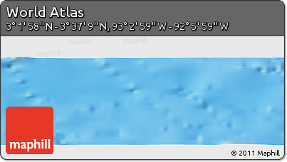 Physical Panoramic Map of the Area around 3° 19' 33" N, 92° 34' 29" W