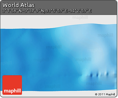 Physical 3D Map of the Area around 3° 19' 33" N, 93° 34' 29" E