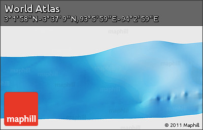 Physical Panoramic Map of the Area around 3° 19' 33" N, 93° 34' 29" E