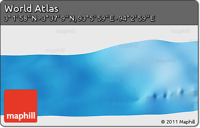 Physical Panoramic Map of the Area around 3° 19' 33" N, 93° 34' 29" E