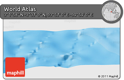 Political Panoramic Map of the Area around 3° 19' 33" N, 94° 25' 30" E