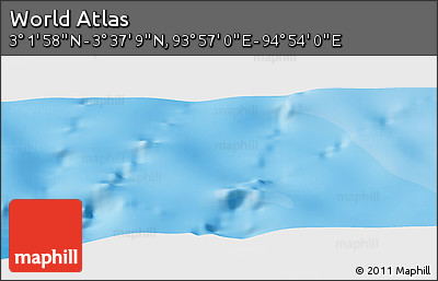 Political Panoramic Map of the Area around 3° 19' 33" N, 94° 25' 30" E