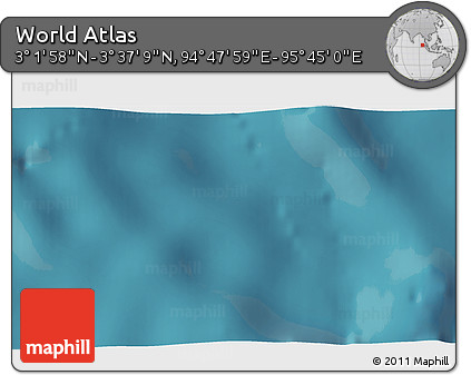 Satellite 3D Map of the Area around 3° 19' 33" N, 95° 16' 30" E
