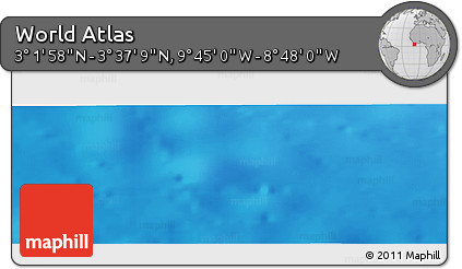 Physical Panoramic Map of the Area around 3° 19' 33" N, 9° 16' 30" W