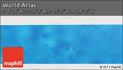 Physical Panoramic Map of the Area around 3° 19' 33" N, 9° 16' 30" W