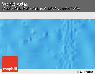Shaded Relief 3D Map of the Area around 3° 51' 2" N, 100° 13' 29" W