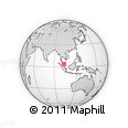 Outline Map of Taman Guru, rectangular outline
