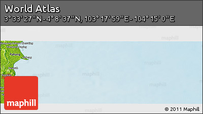 Physical Panoramic Map of the Area around 3° 51' 2" N, 103° 46' 30" E