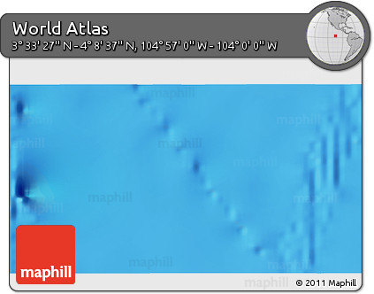 Physical 3D Map of the Area around 3° 51' 2" N, 104° 28' 29" W