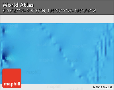 Physical 3D Map of the Area around 3° 51' 2" N, 104° 28' 29" W