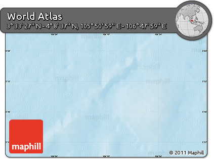 Physical Map of the Area around 3° 51' 2" N, 106° 19' 29" E