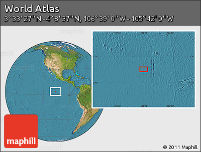 Satellite Location Map of the Area around 3° 51' 2" N, 106° 10' 30" W